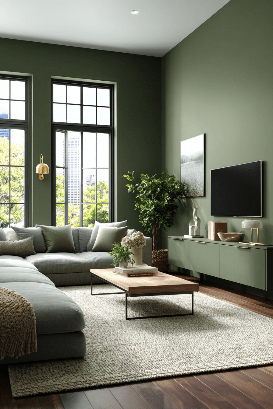 1 refined olive living room design