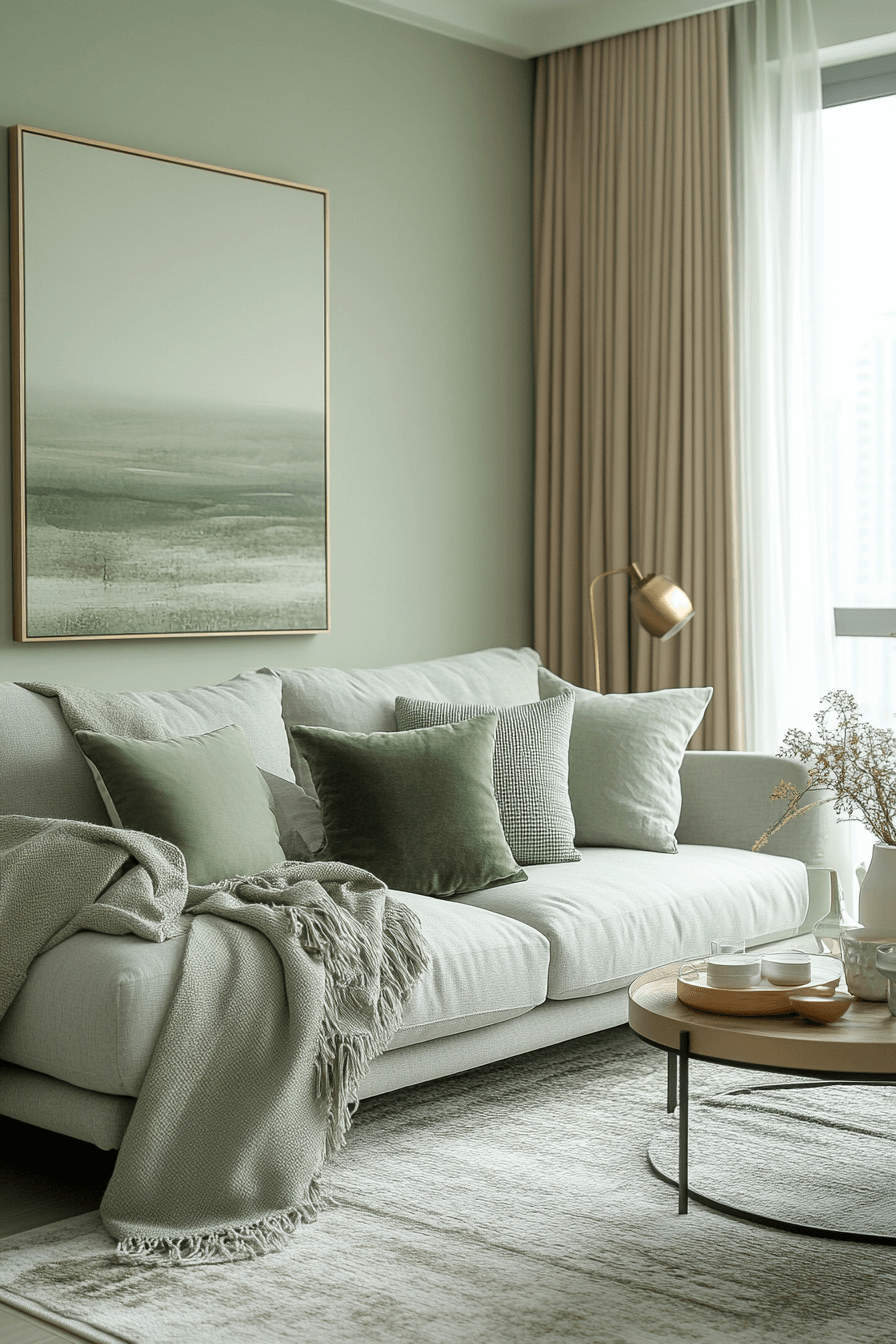 1 soft luxe sage and grey elegance