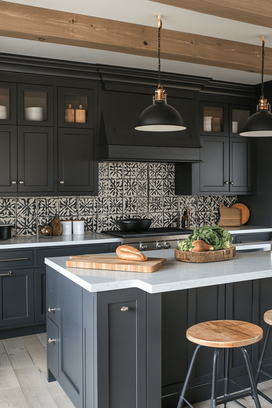 10 bold dark grey kitchen