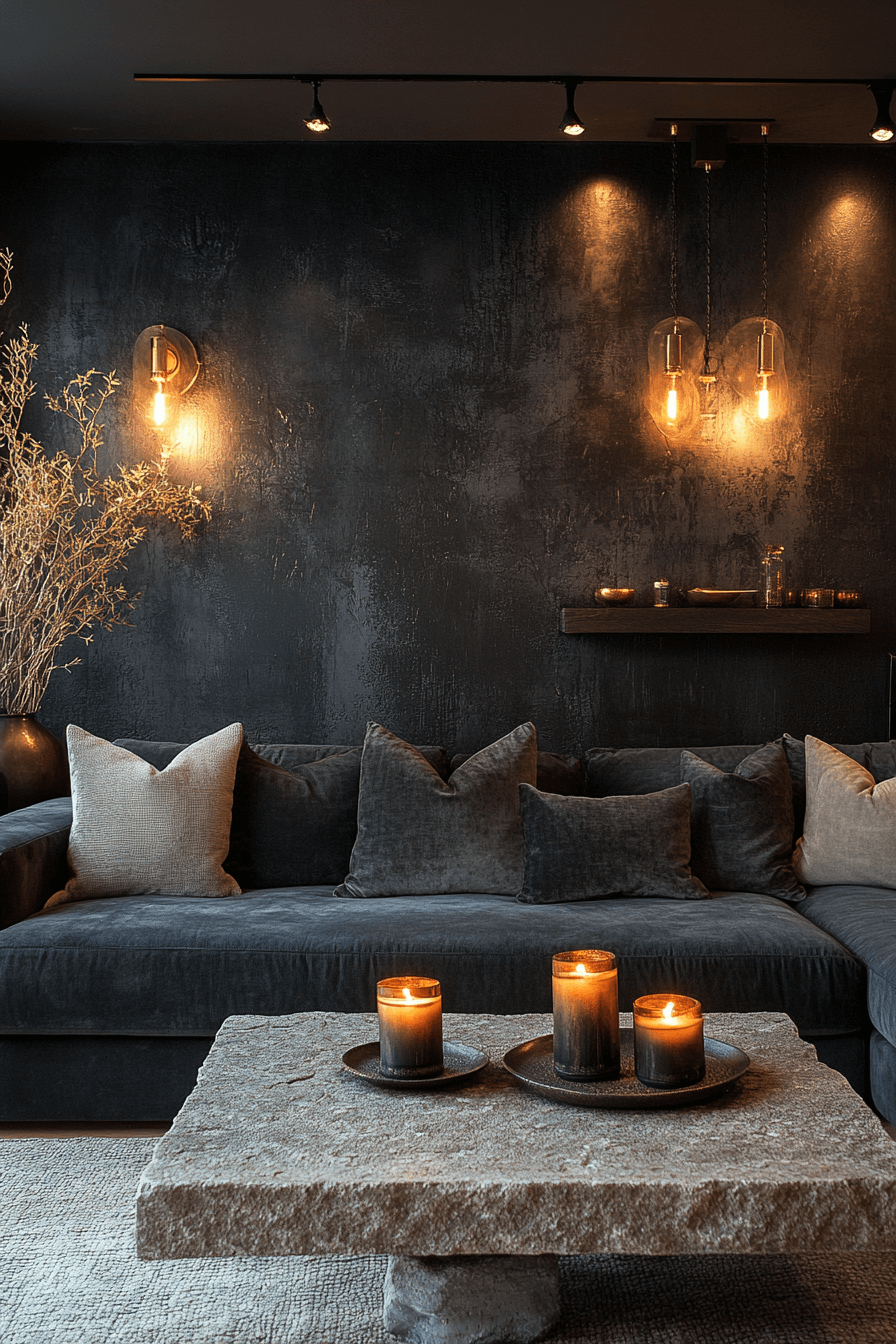 10 elegant moody living room