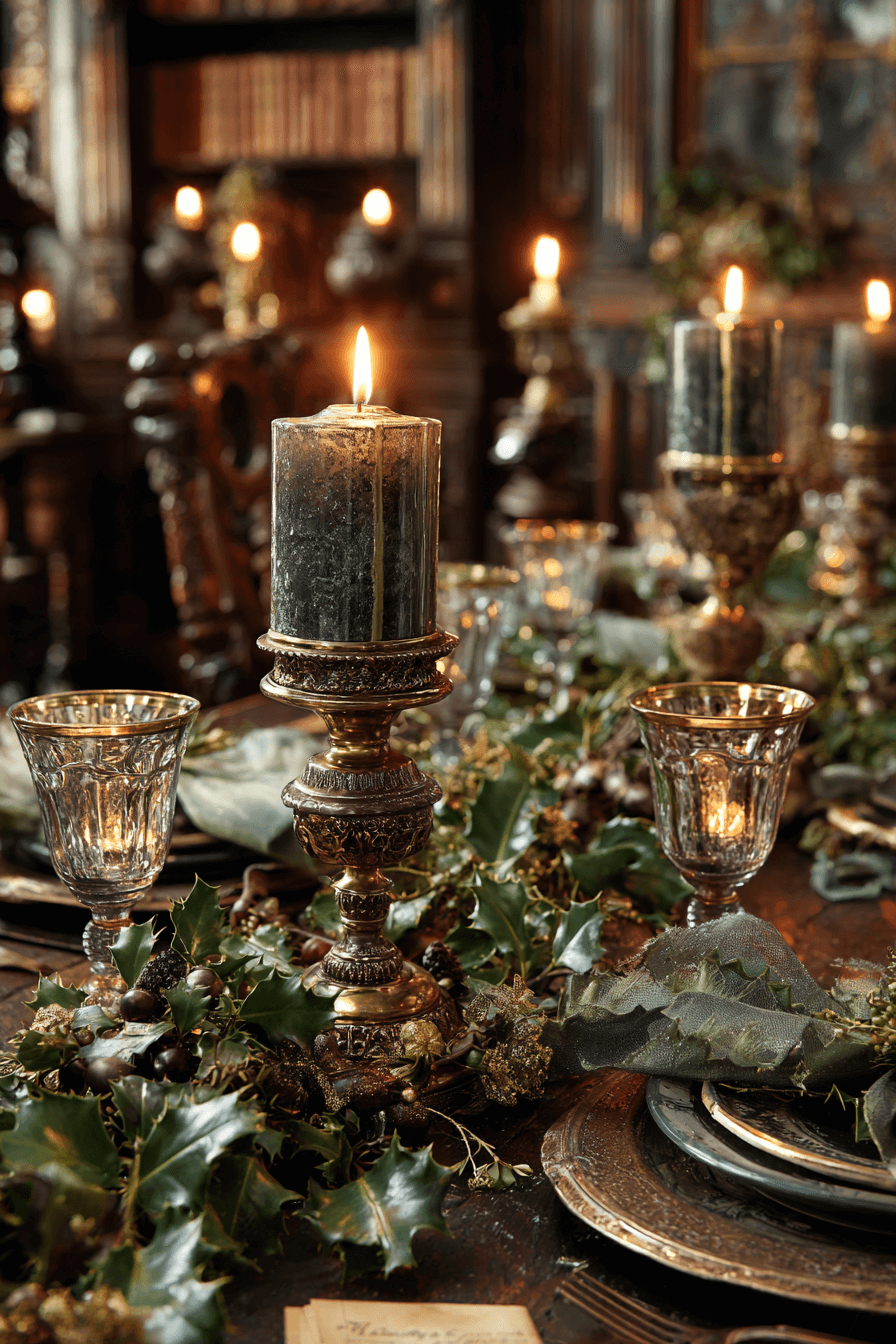 10 golden brass candlelight