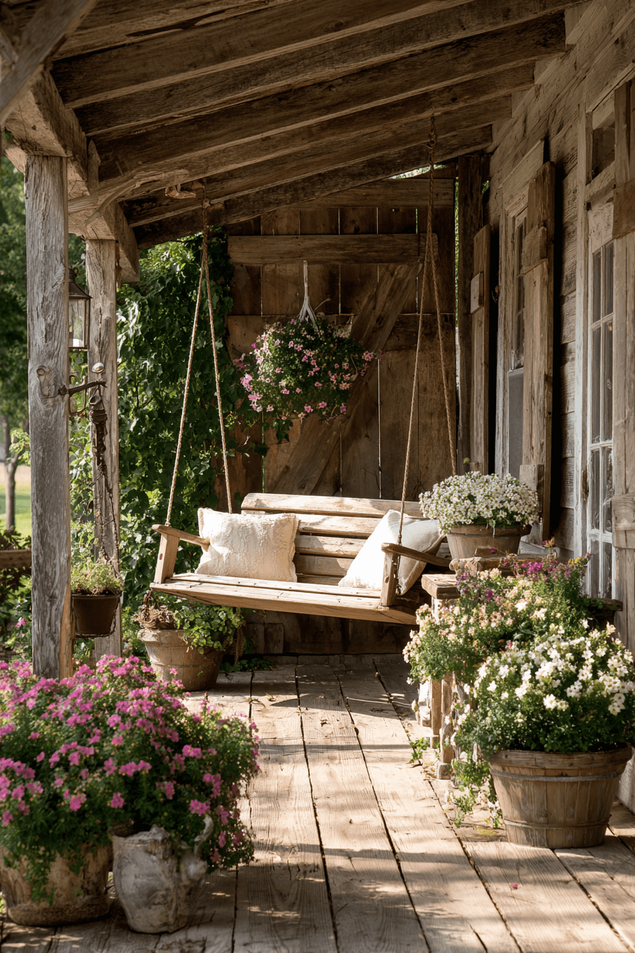 10 rustic porch swing seating