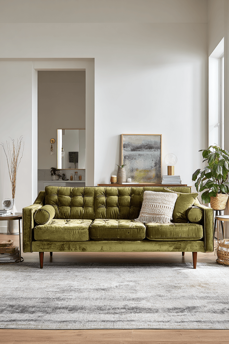 10 statement olive sofa living room