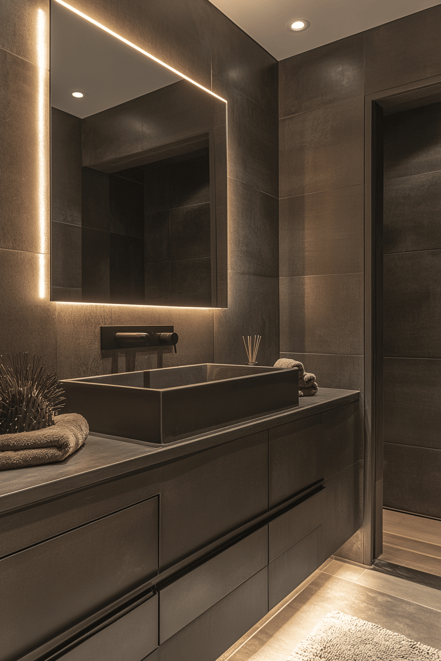 11 contemporary dark grey bath