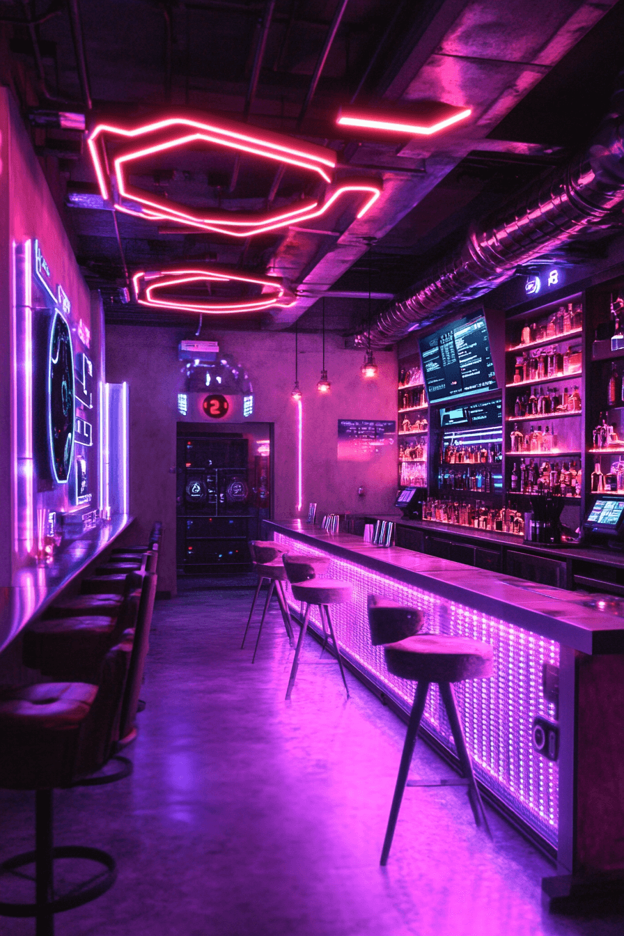 11 futuristic neon bar