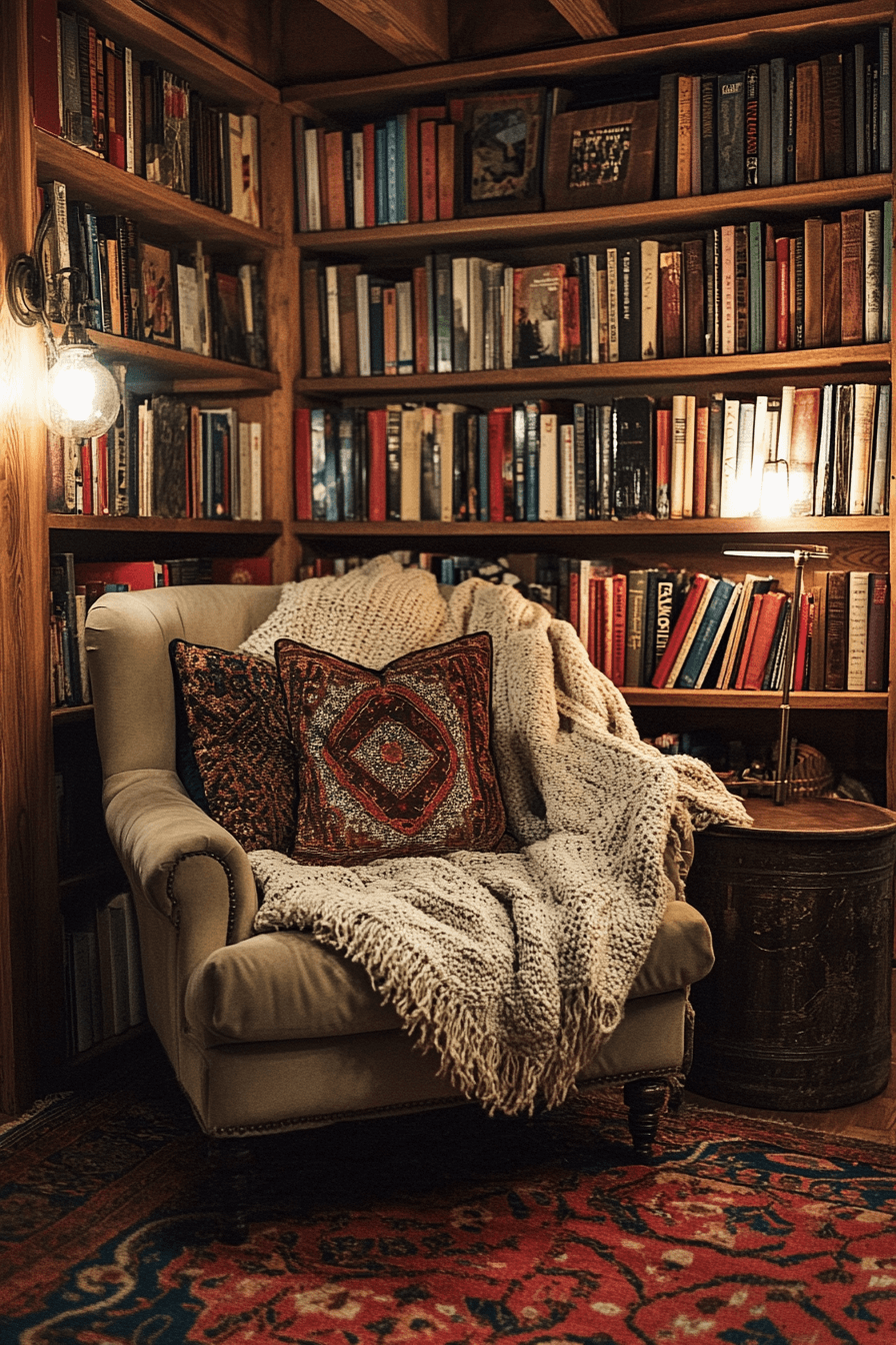 11 peaceful basement reading space