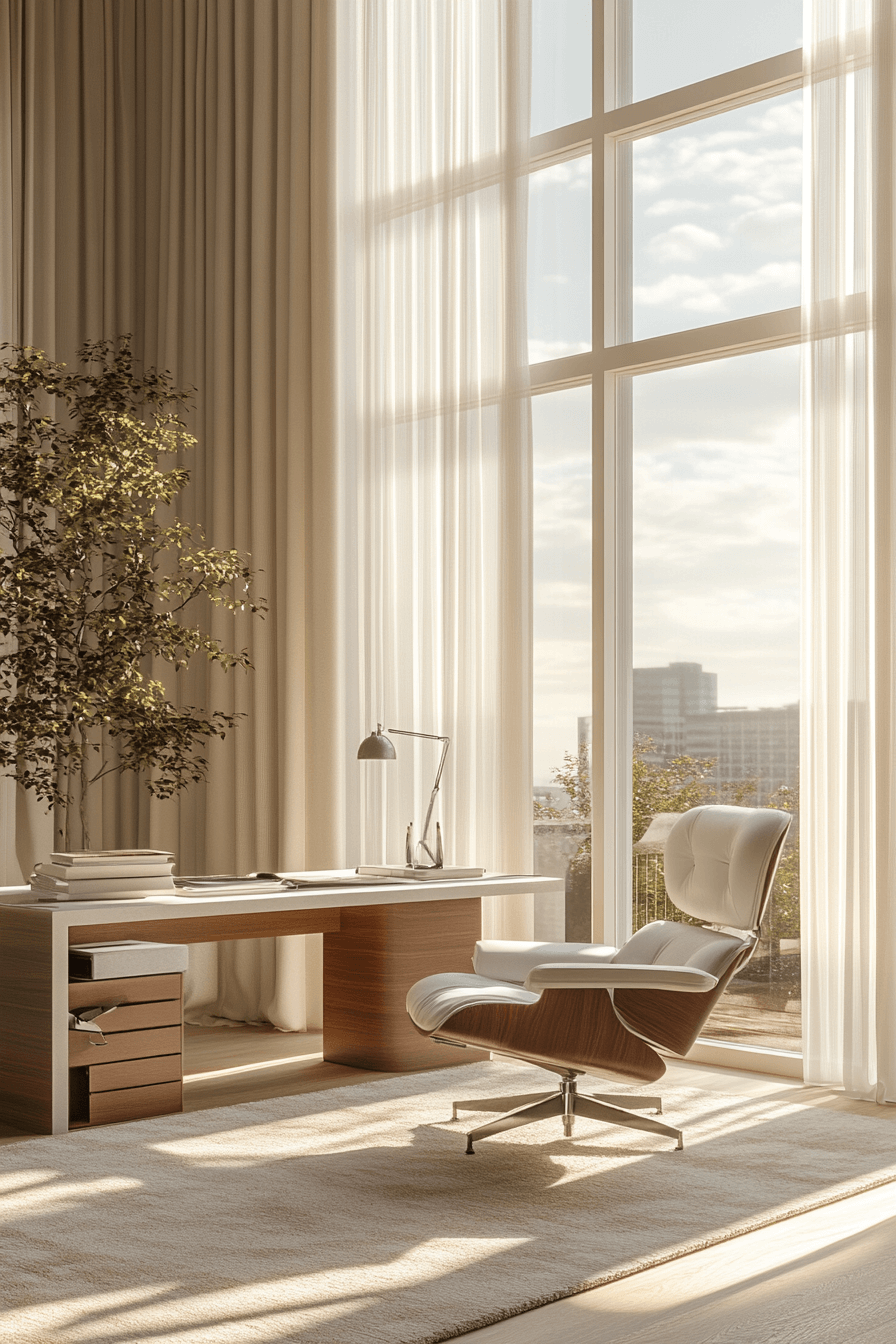 11 sunlit sheer workroom