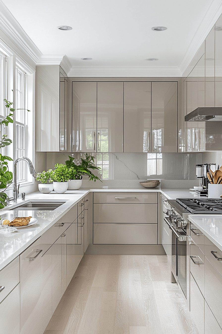 12 glossy pale grey shine