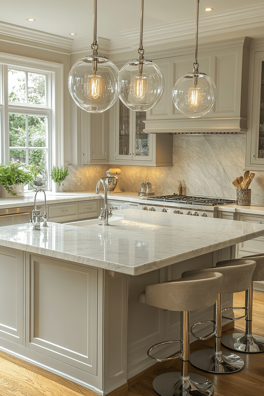 12 jewel lit island pendants