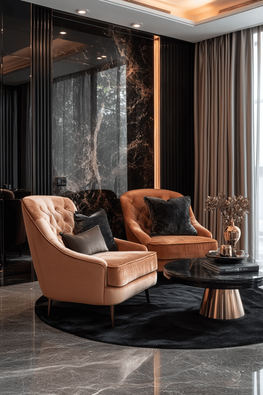 13 blush charcoal chic