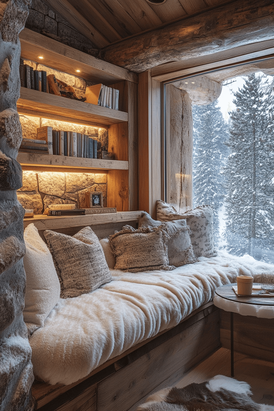 13 cozy alpine book nook