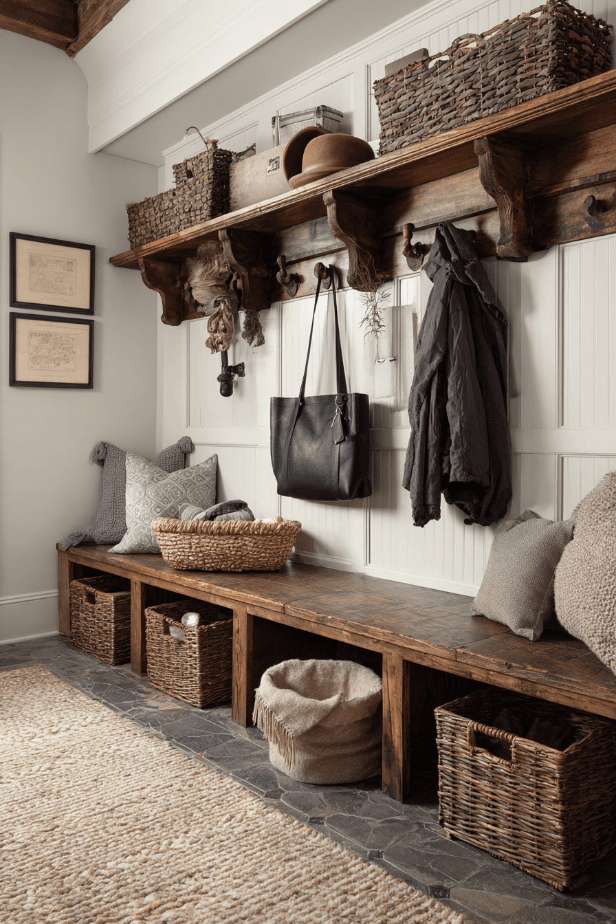 13 farmhouse mudroom storage charm
