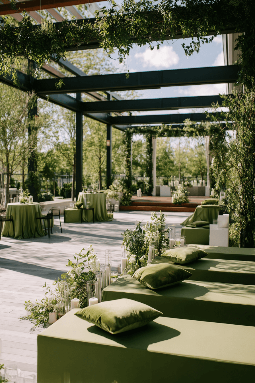 13 modern botanical olive wedding