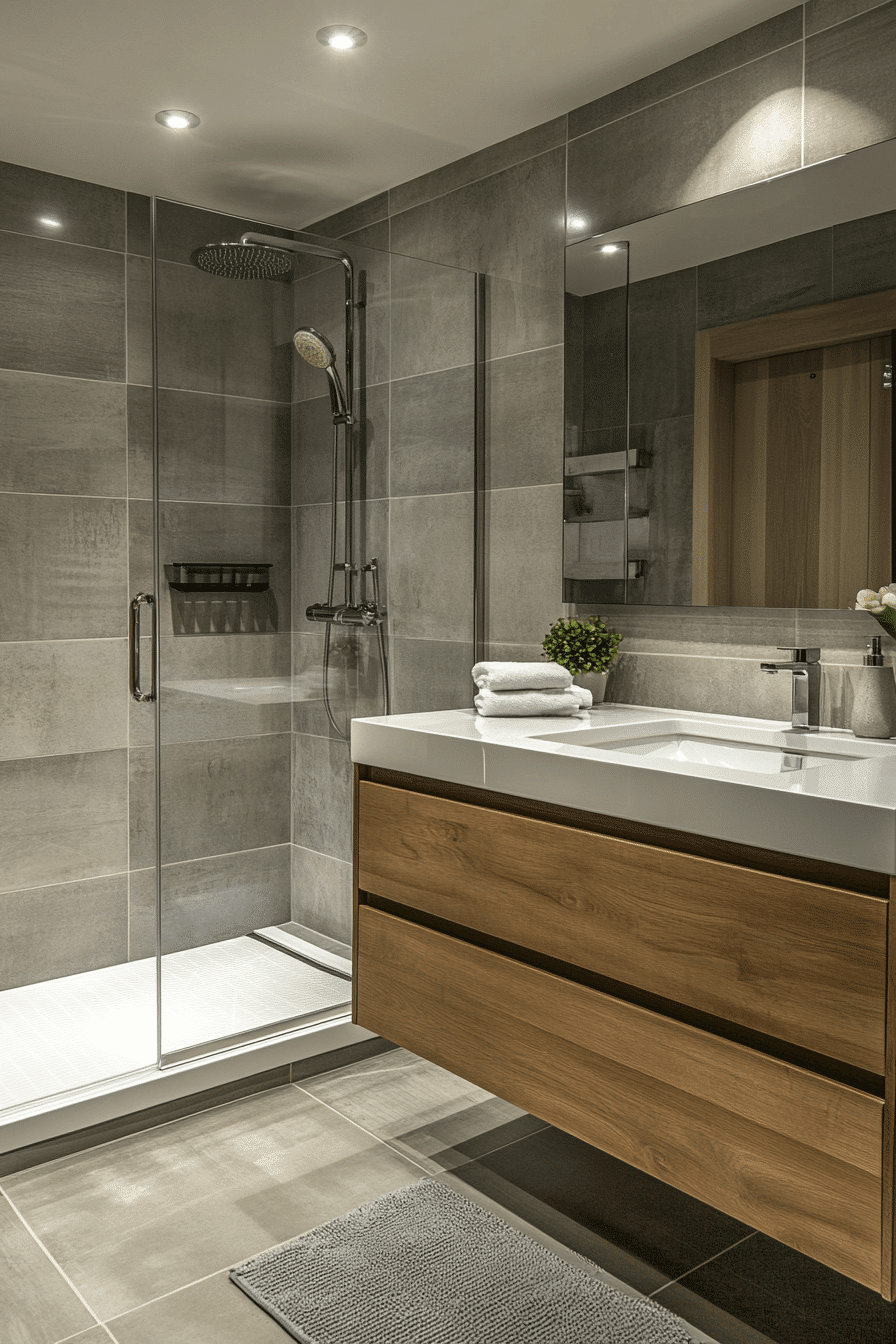 13 polished grey bath style