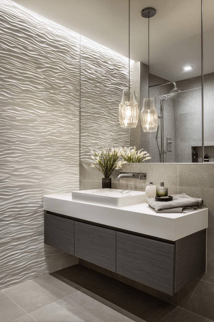 15 dimensional textured tile drama