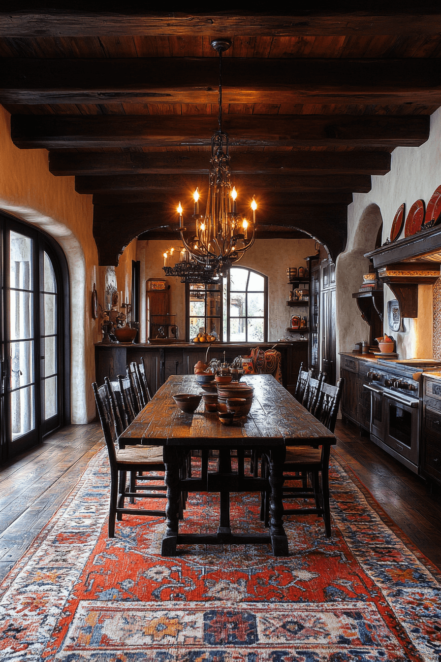 15 spanish rustic dining interior