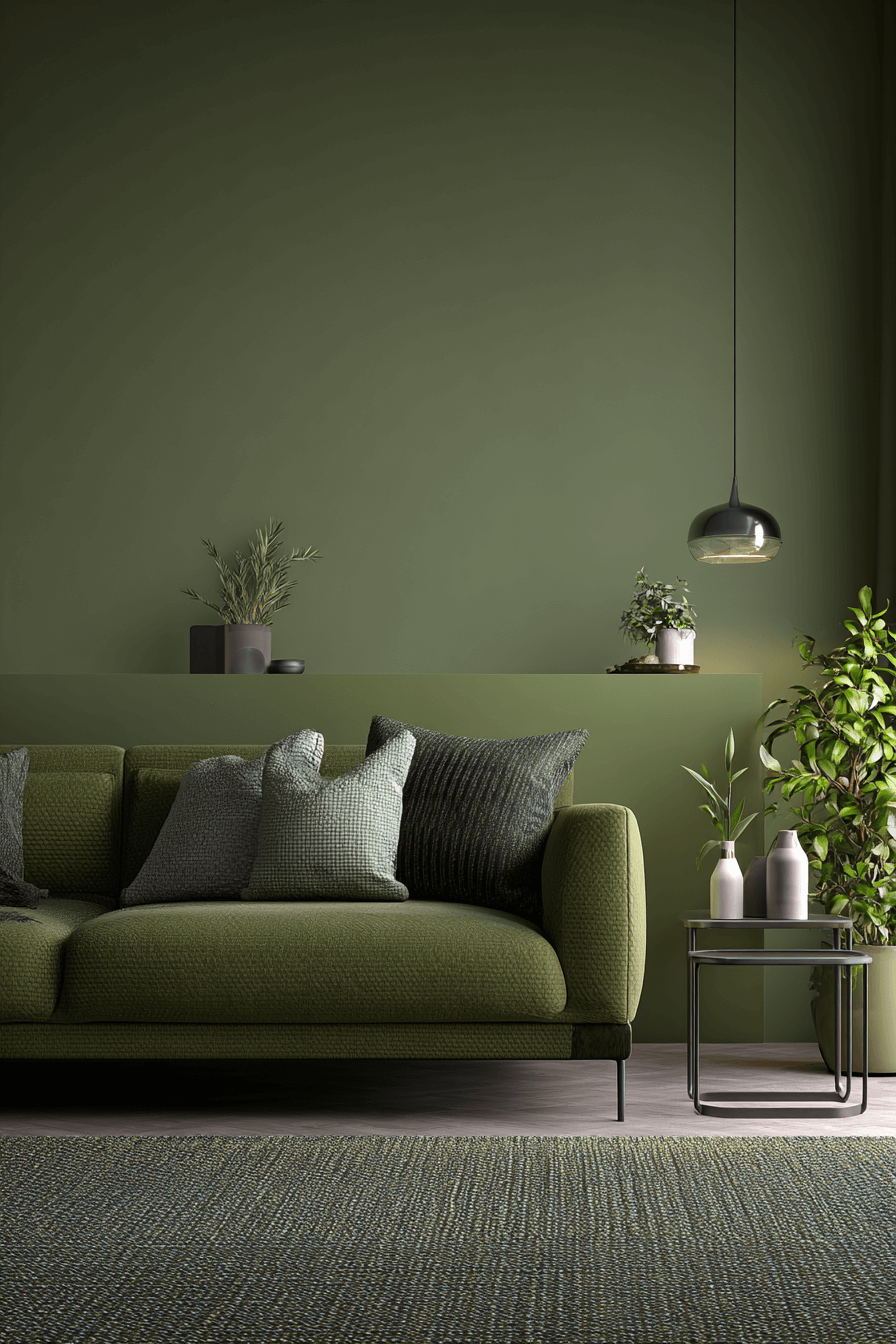 15 tonal green olive living room
