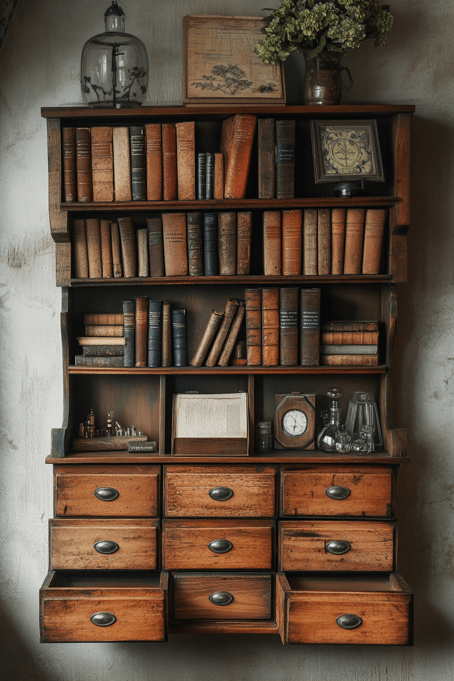 15 vintage apothecary storage shelf