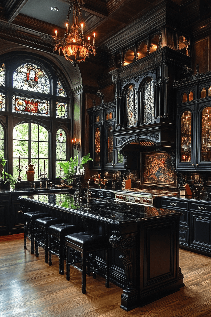 16 gothic inspired kitchen mood