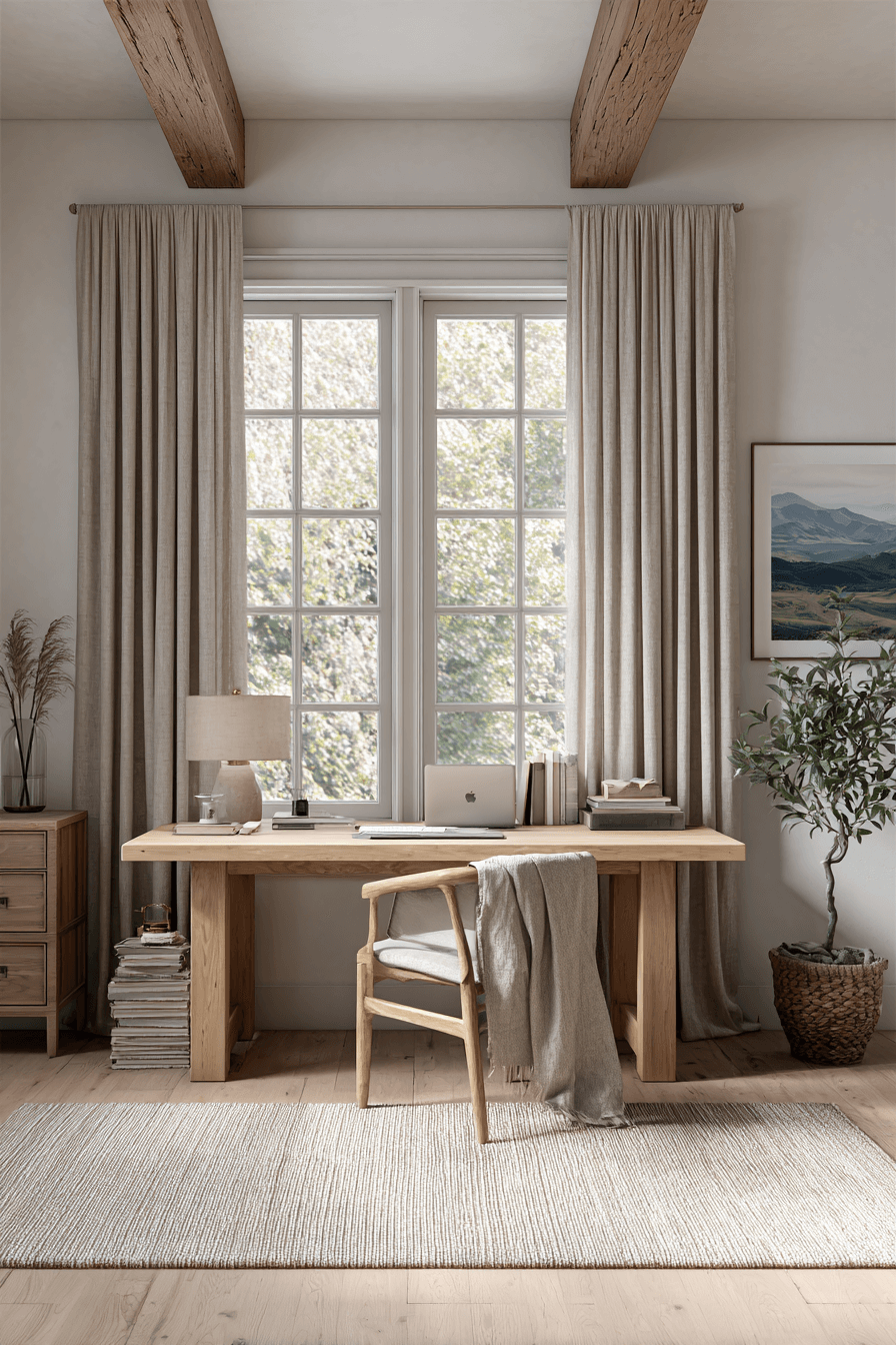 16 maple linen workspace