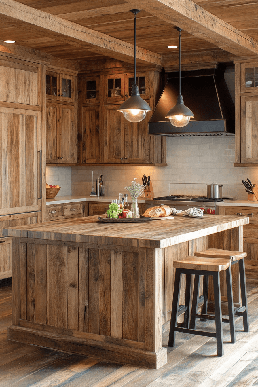 17 distressed hickory charm