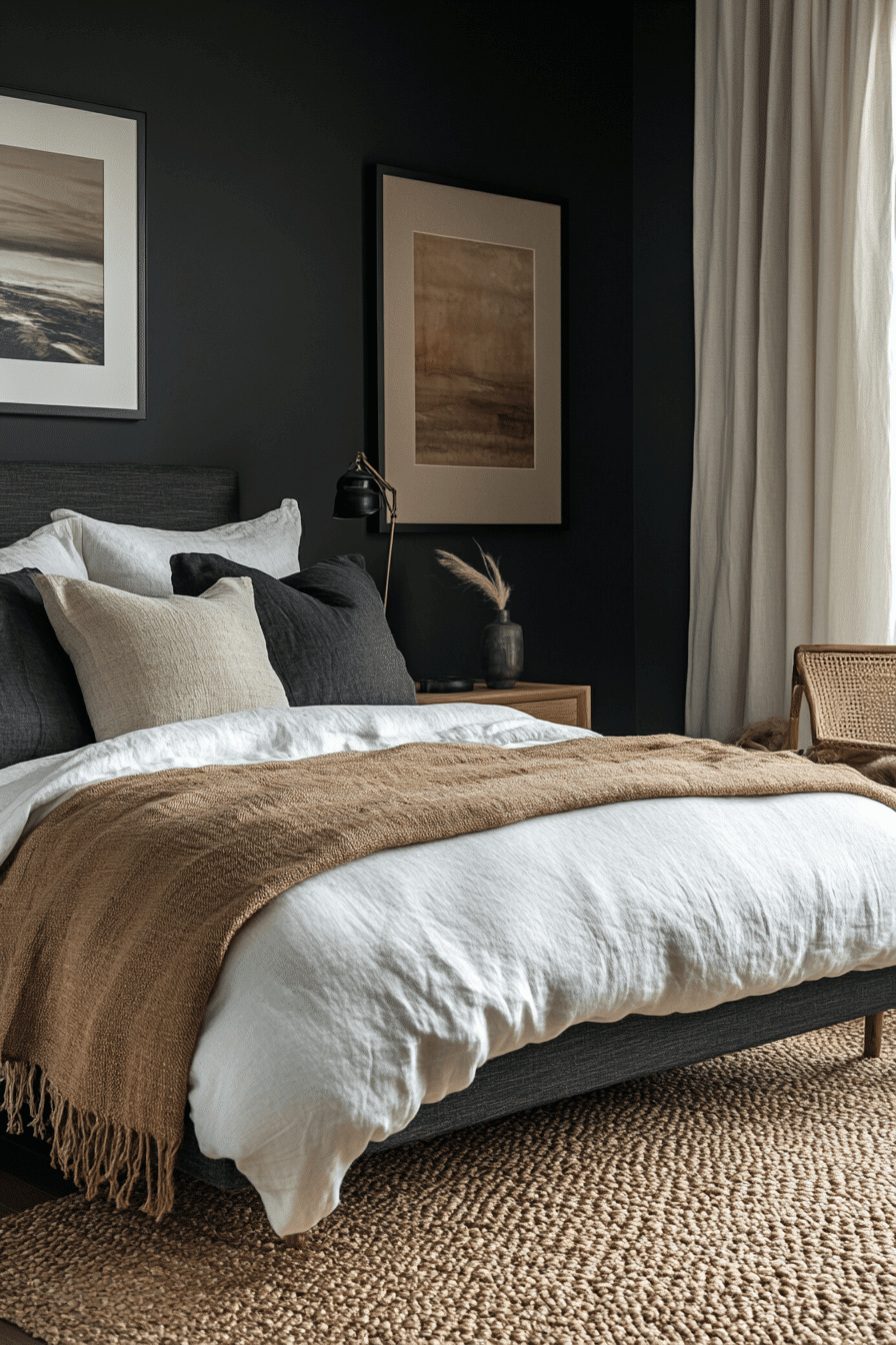 18 earthy dark neutral bedroom
