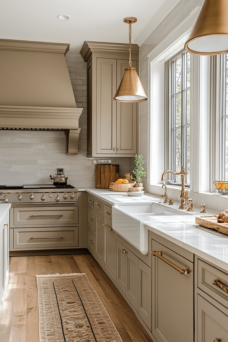 18 unified taupe kitchen flow