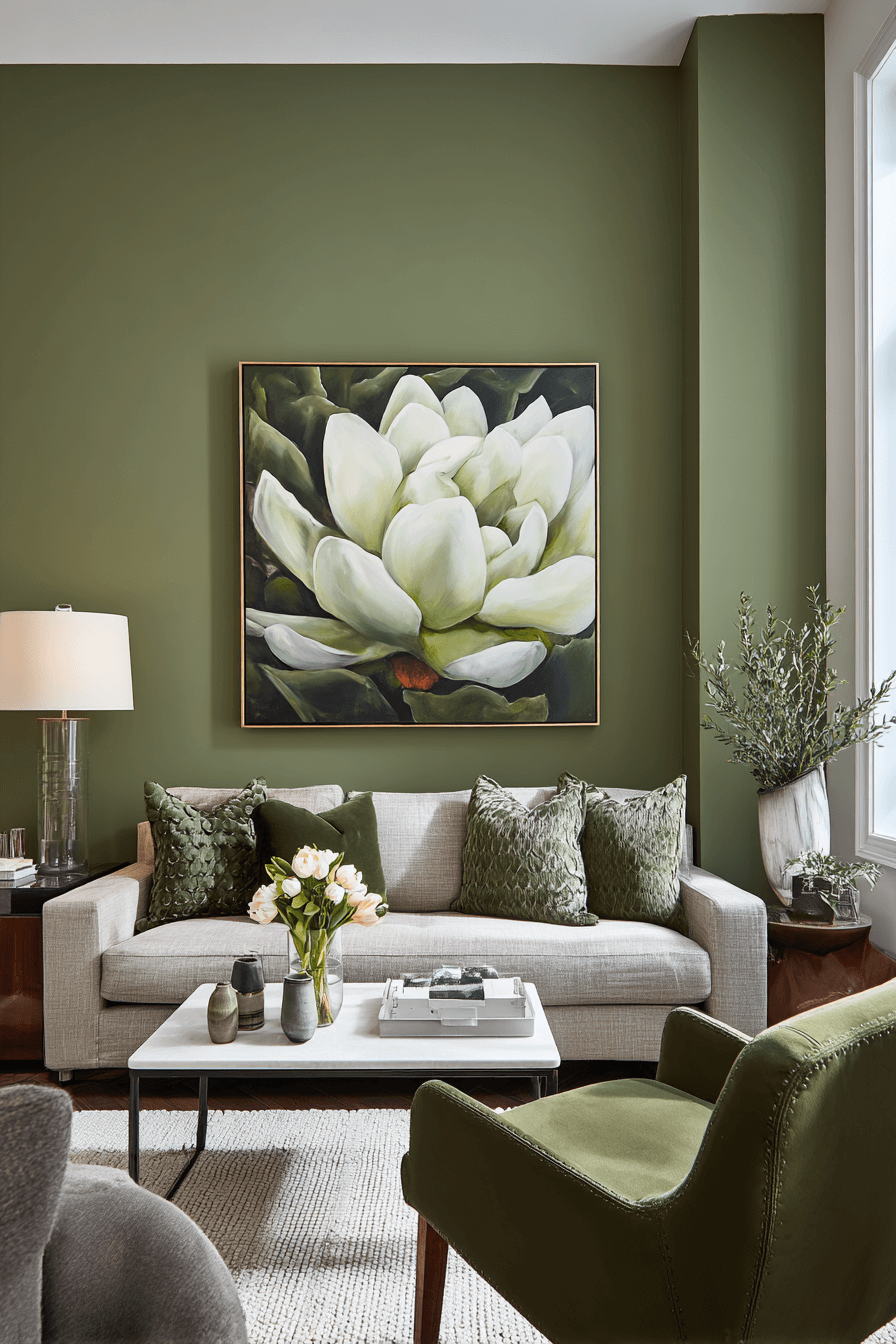 19 gallery inspired olive living room