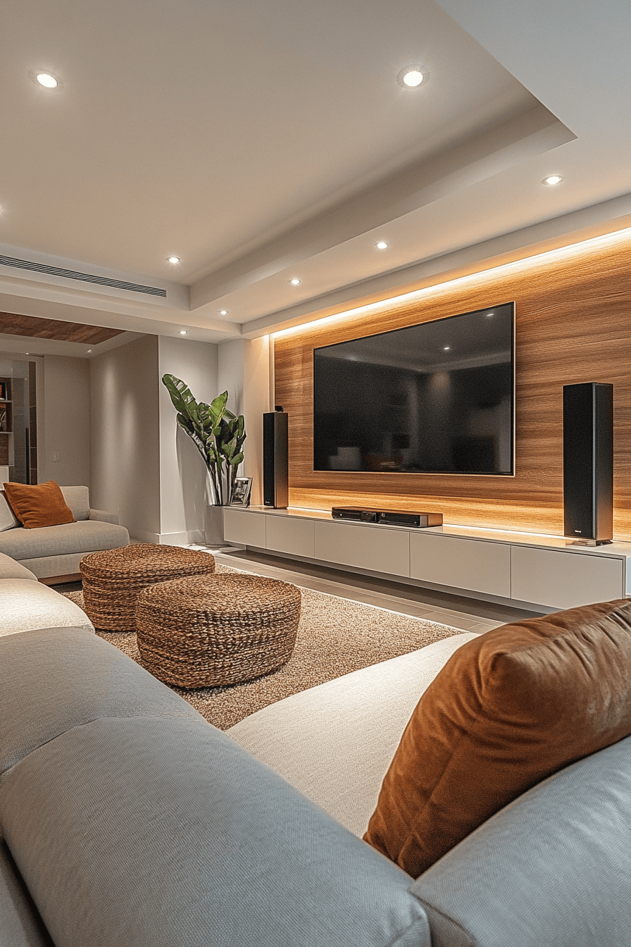 2 modern media basement lounge