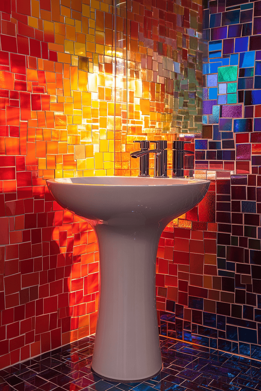 2 radiant glass mosaics