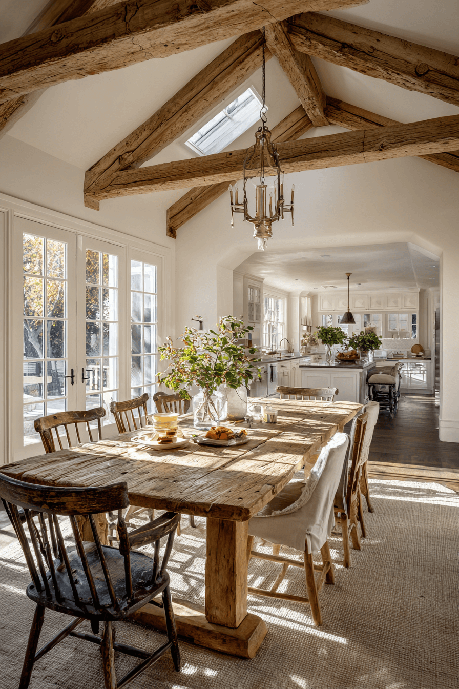 2 rustic family dining table