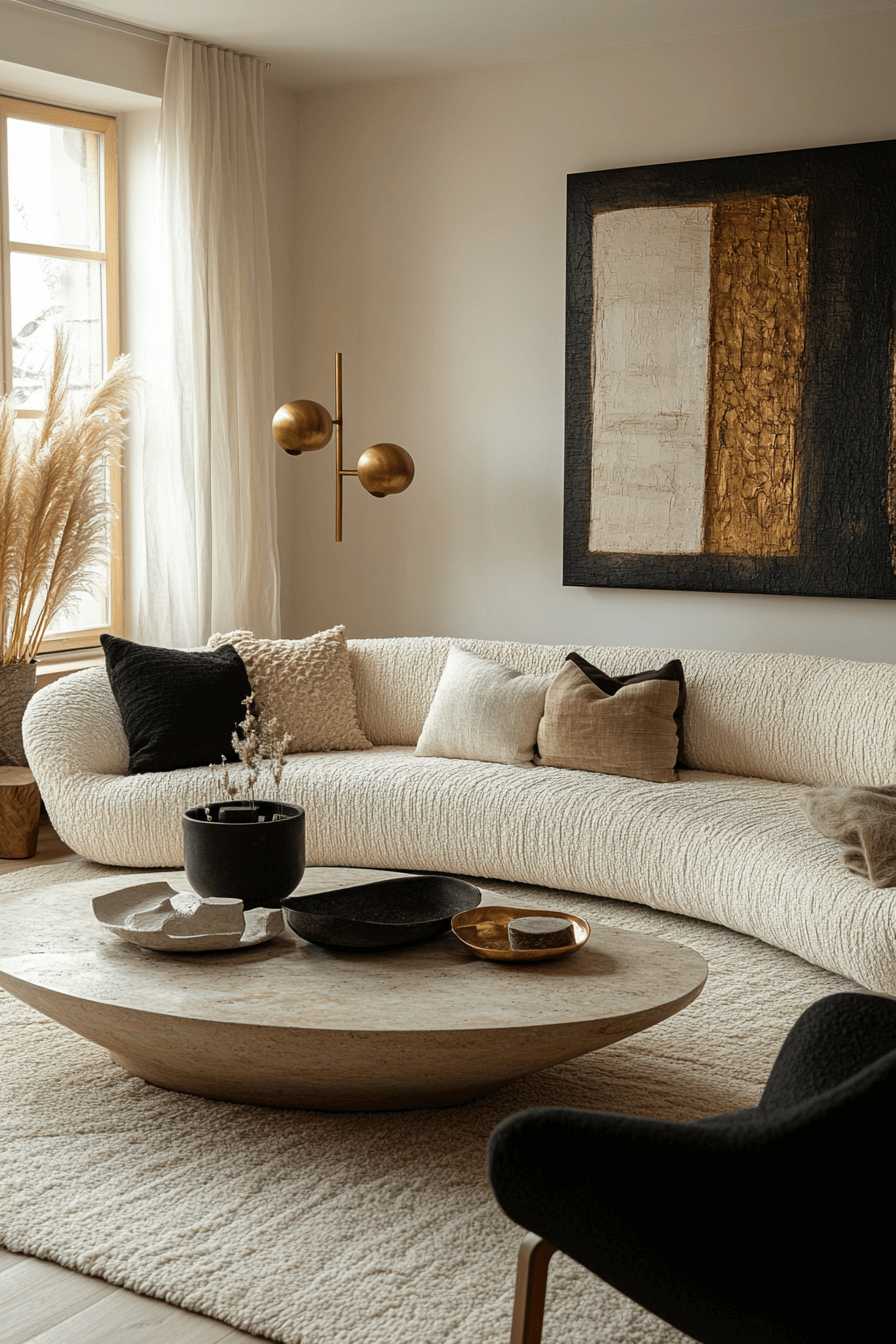 2 sculptural sofa focus