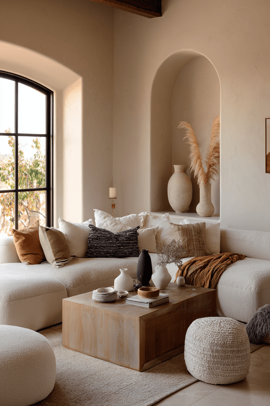 2 warm modern minimal interiors