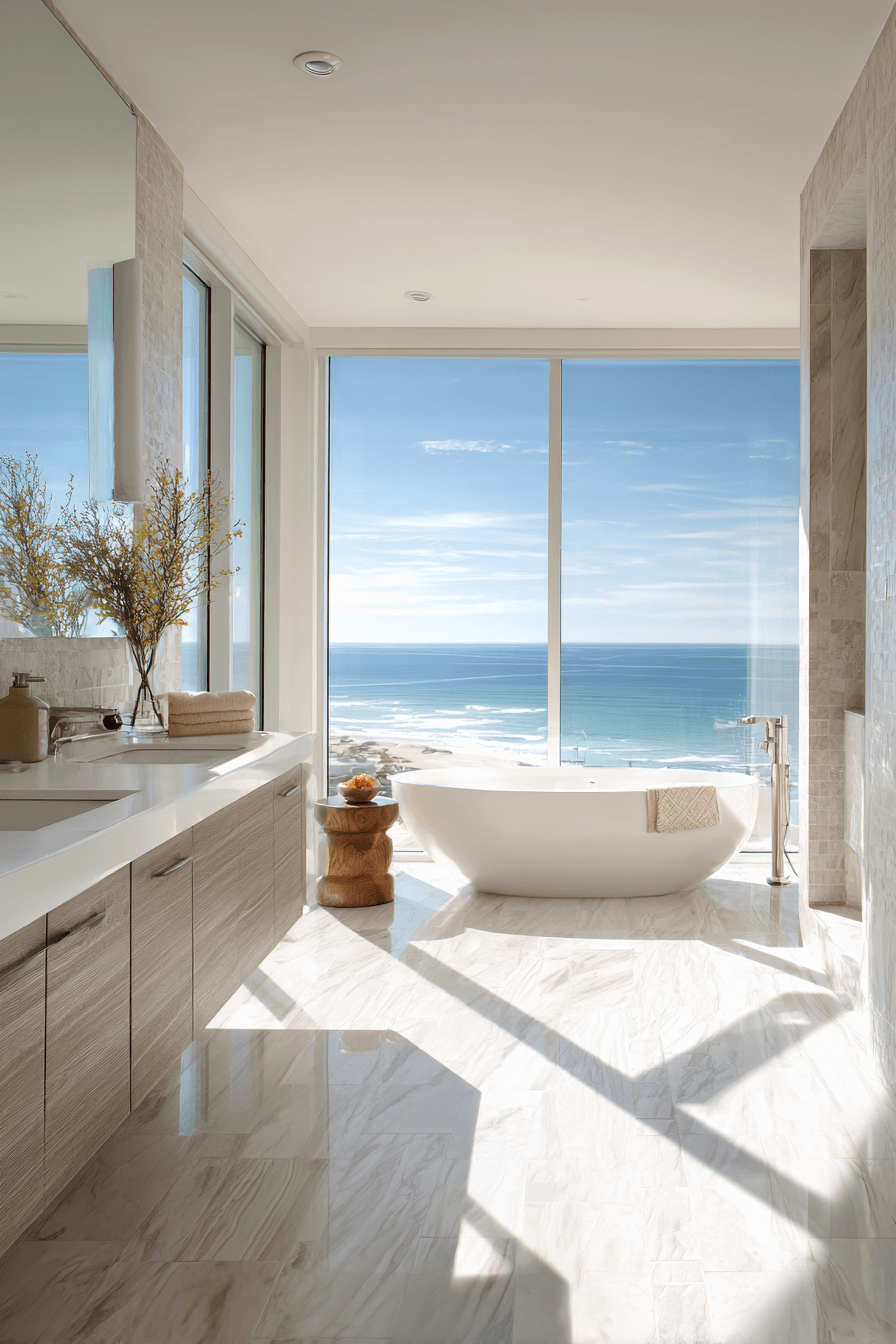 20 sunlit oceanview bath