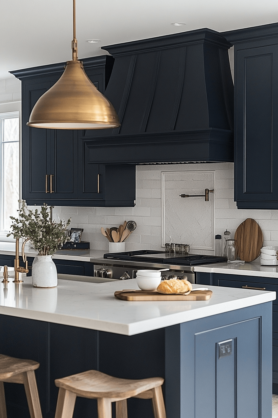 21 navy and gold contrast