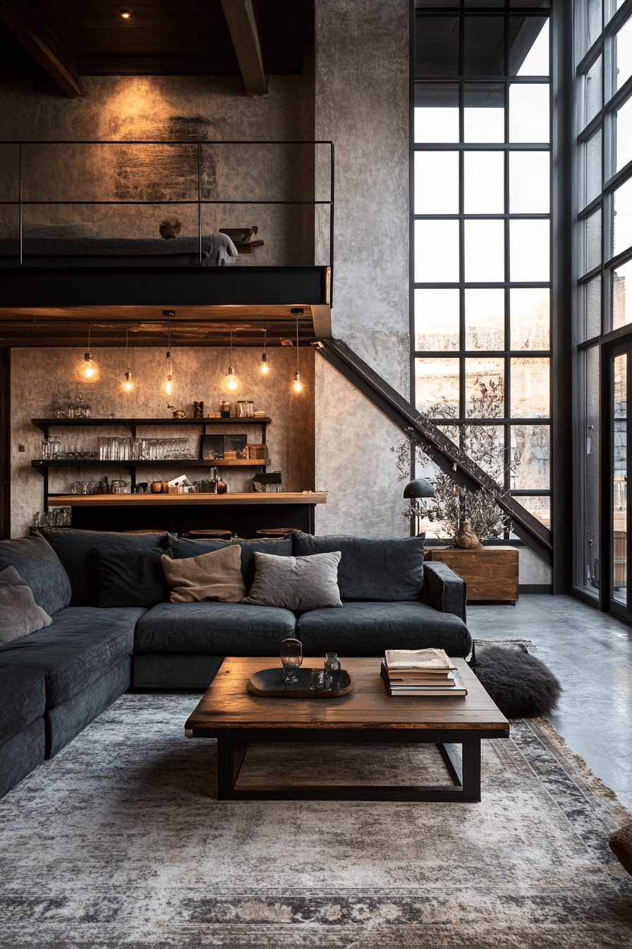 21 polished modern charcoal living room