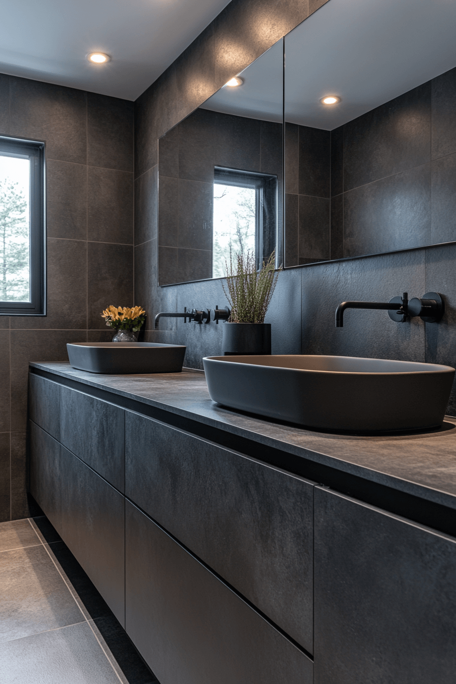 21 smooth graphite bathroom