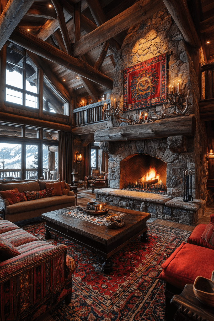 22 alpine lodge living room