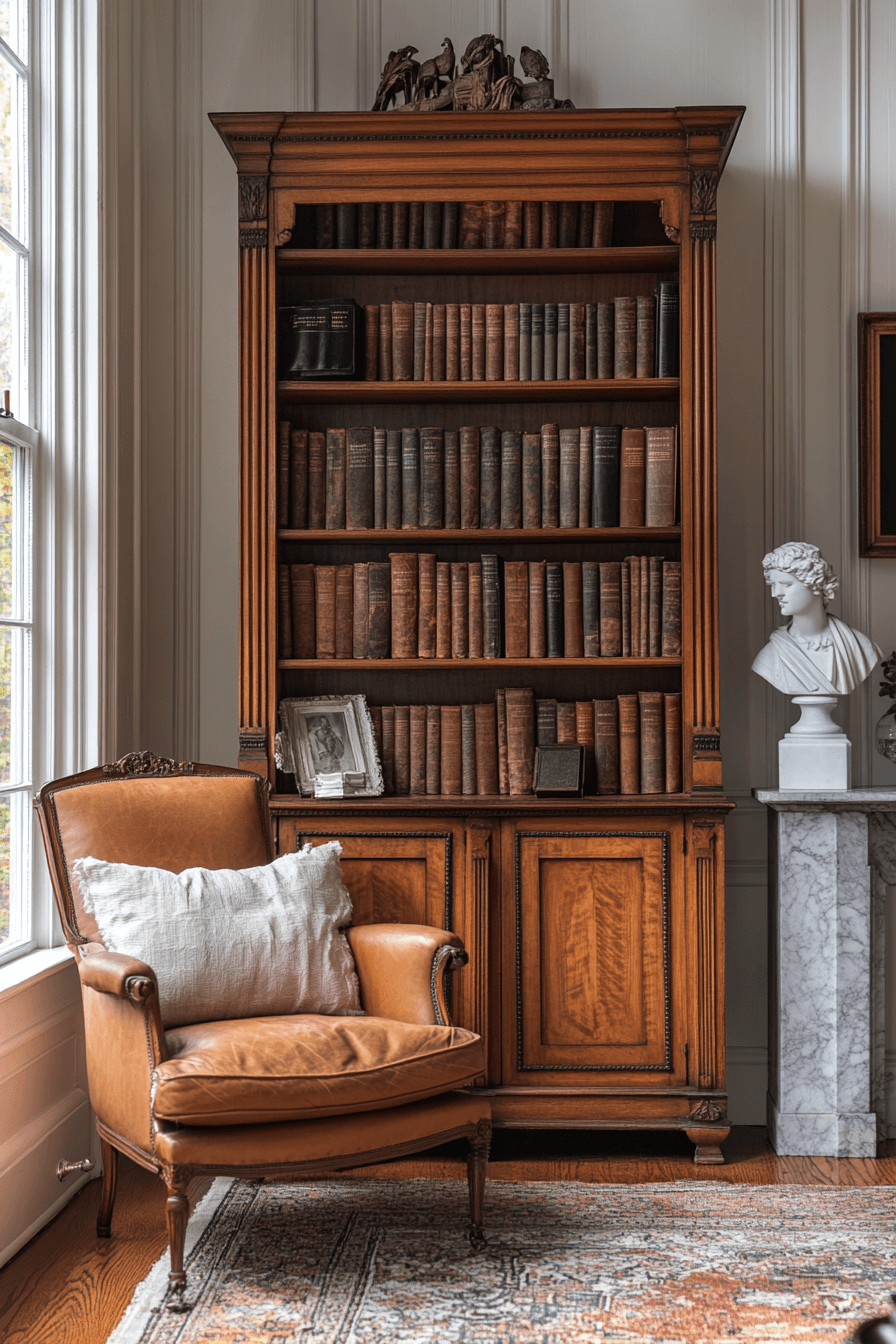 22 fluted neoclassical wall shelf