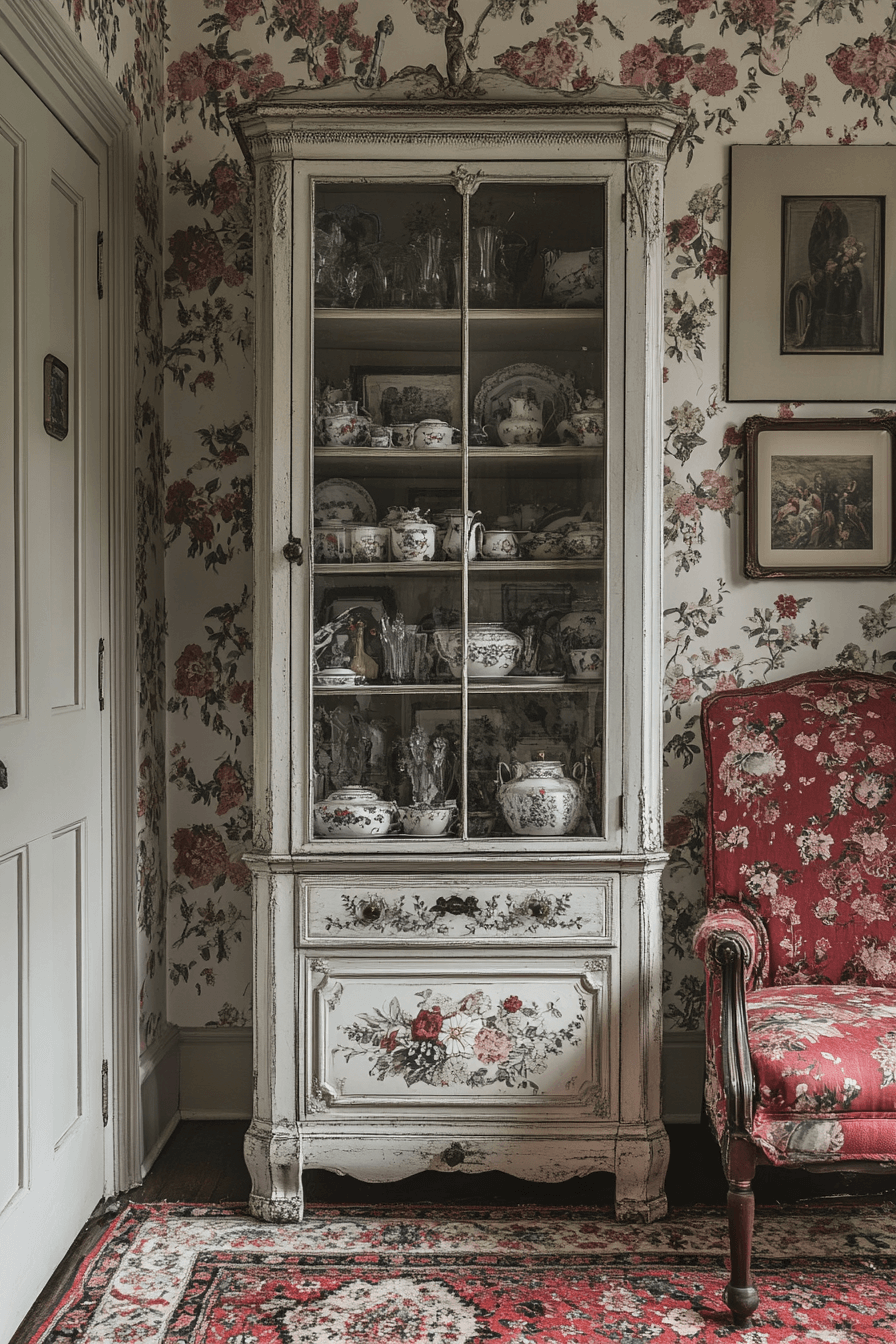 22 refined curio cabinet