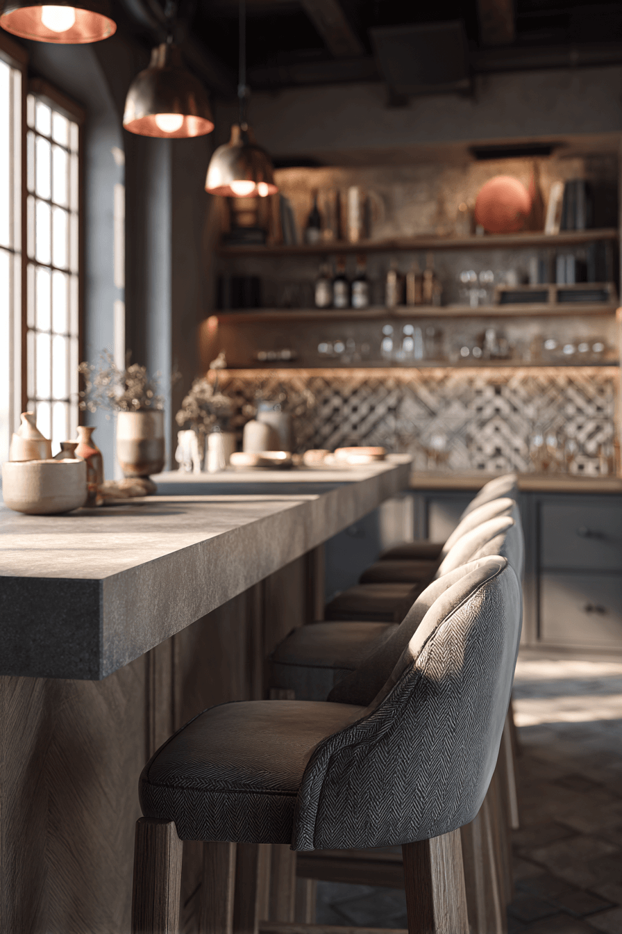 23 cozy breakfast bar style