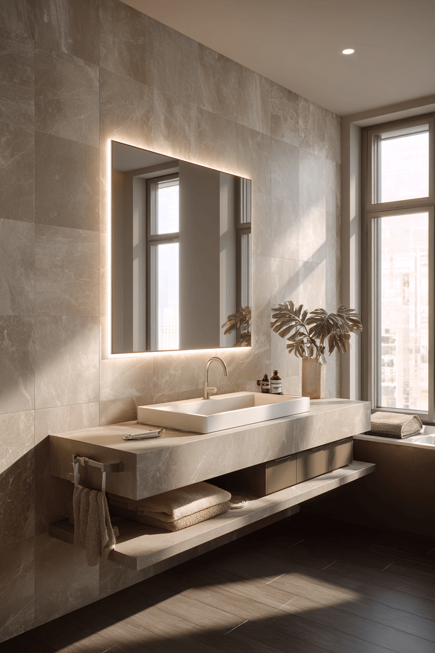 23 halo backlit mirror glow