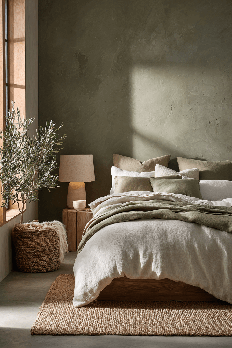 23 linen olive serenity