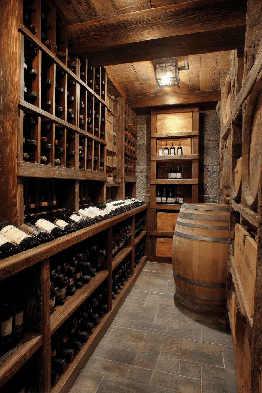 24 antique style wine storage