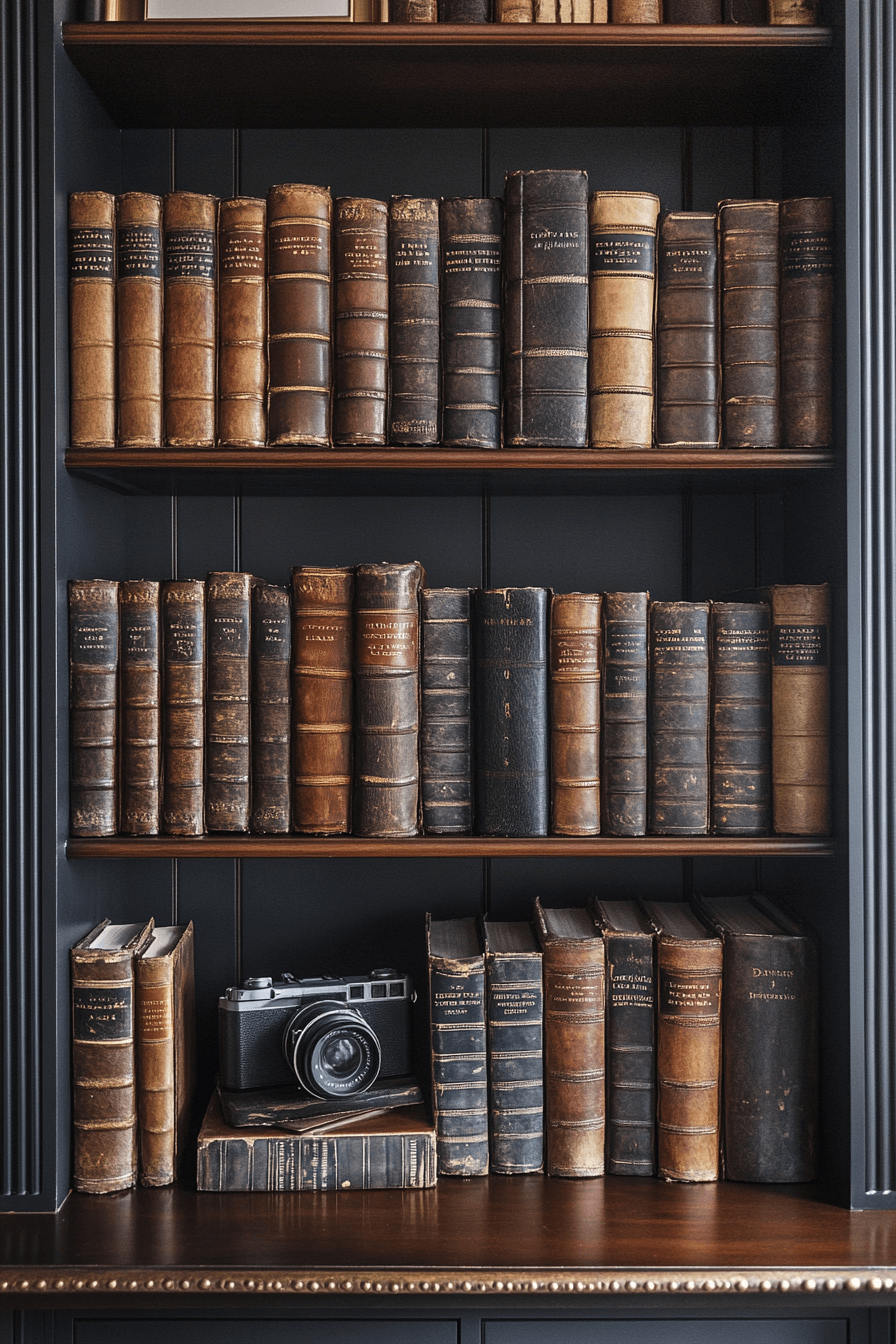 24 refined leather edge shelf