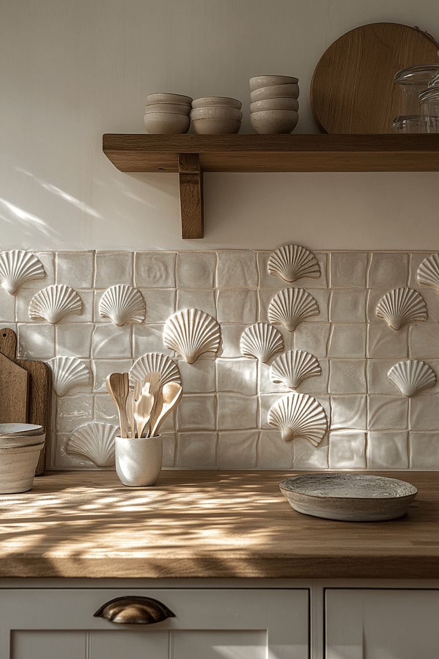 24 shell relief tile