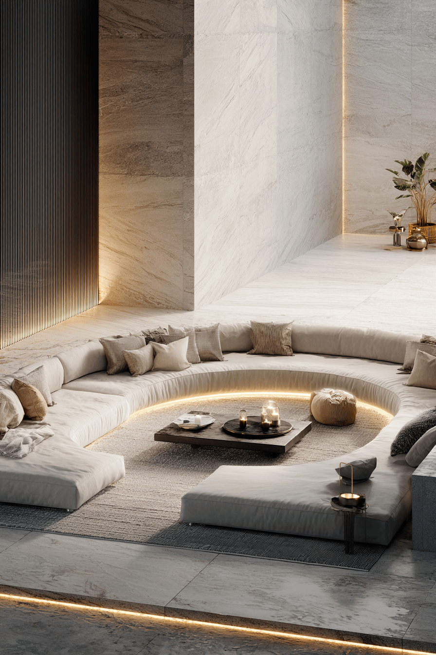 24 sunken social space