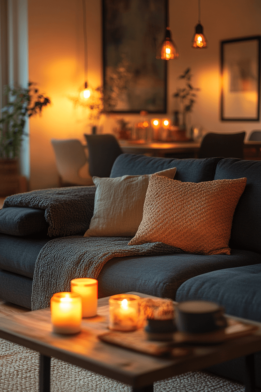 25 soft lit living room