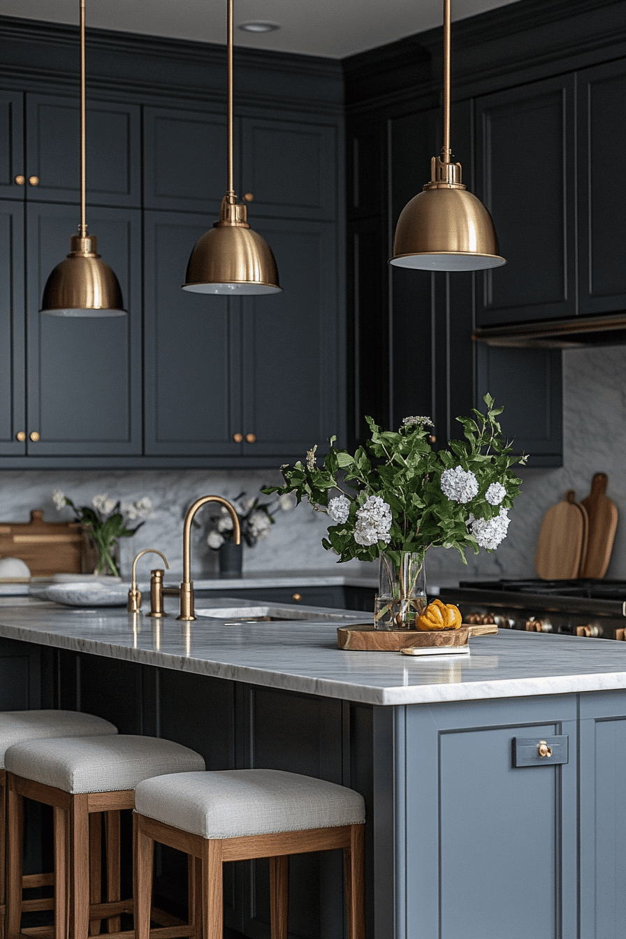 25 warm tone dark grey kitchen