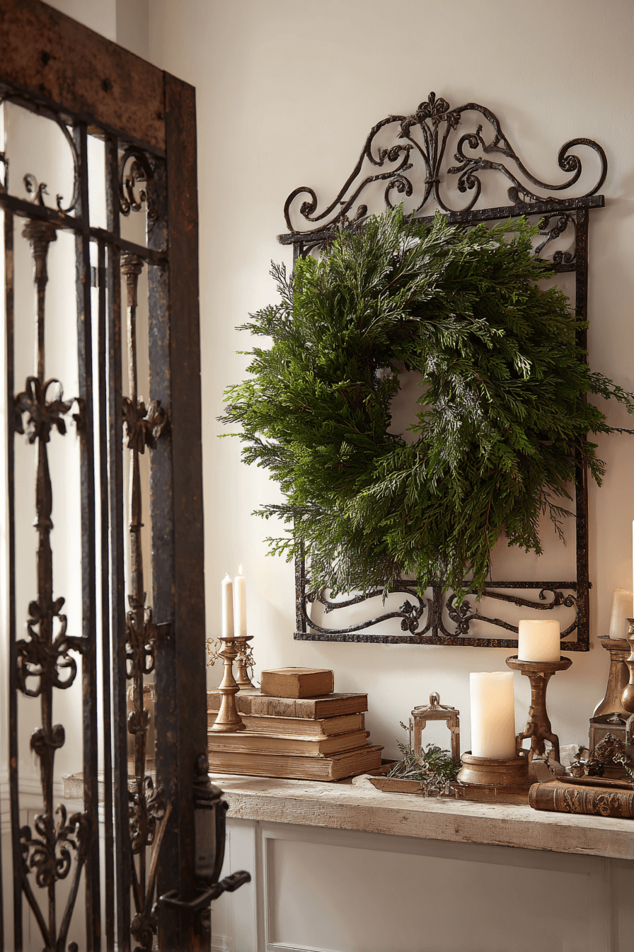 26 ornate iron wreath hooks